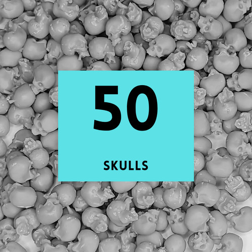 50x resin printed skulls - 3d,