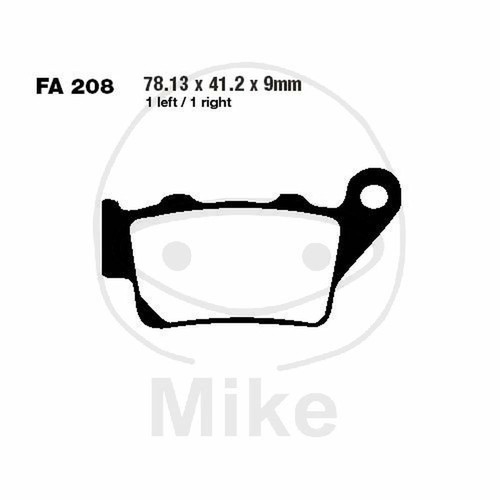 Pair ebc pads - of, fa208tt