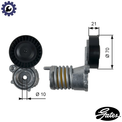 Belt tensioner vribbed - belt,