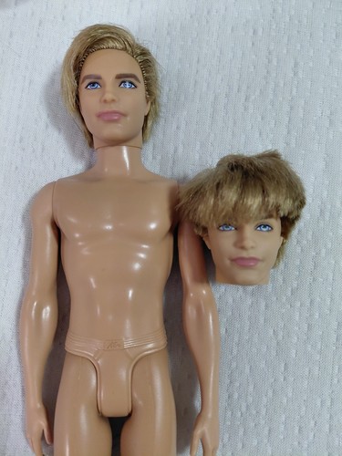 Ken doll and extra head - ken,