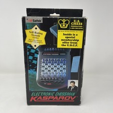 Vintage Saitek Kasparov Electronic Chess Computer 1996 Portable LCD Chess Game
