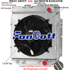 3Rows Radiator Shroud Fan Fit UK Ford Mustang Falcon/Mercury Comet 4.3L V8 60-66