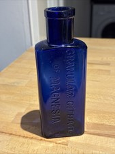 Antique Cobalt Blue Medicine/Poison Bottle Granular Citrate of Magnesia
