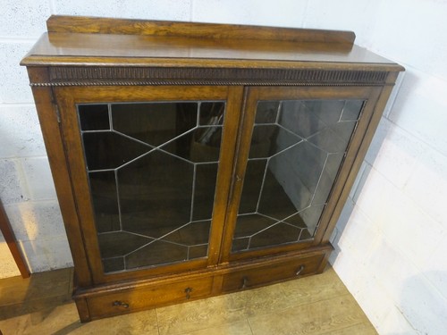 Solid oak leaded glazed floor - leaded,
