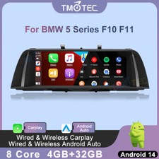 10.25" Car Stereo For BMW F10/F11 CIC Sat Nav CarPlay Android 14 4+32GB BT DAB+ 