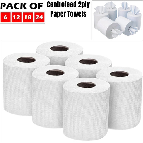 Centrefeed white rolls 2ply - white,