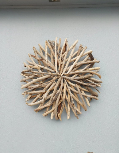 Hand made driftwood circle - made,