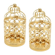 2 Pcs Bird Cage Candle Holder