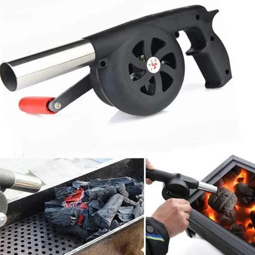 Hand blower bbq - hand, fire