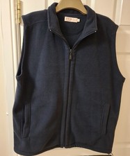 Men's EWM Pure Classic Fleece Body Warmer In Navy Blue. Size L. Excellent Cond