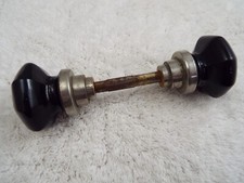 Vintage Black Ceramic Door Knob