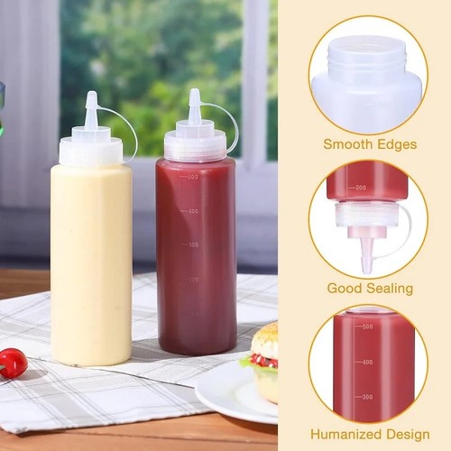 3pcs 240ml plastic - 240ml, clear
