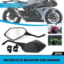Fit IN 7/8in Handlebar Motorcycle/bike Wing Rear View Side Rearview Mirrors UK