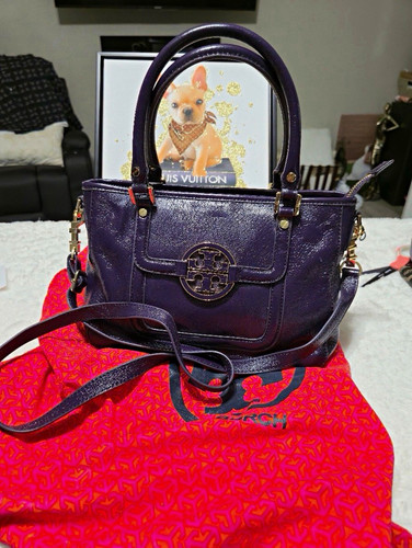 Tory burch purple satchel top - burch,
