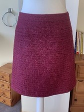 Hobbs Raspberry Wool Skirt -
