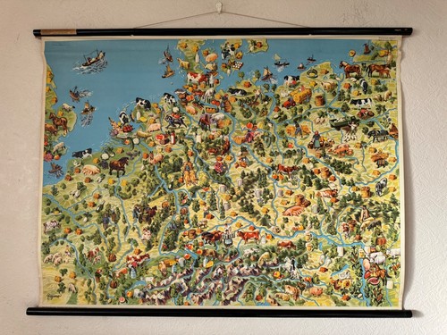 Vintage pictorial map - pictorial,