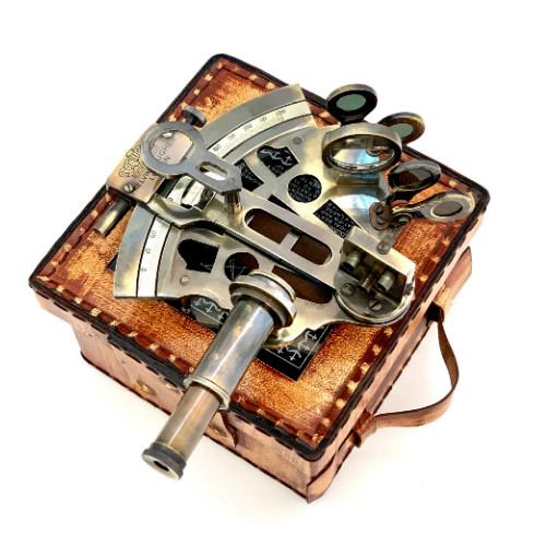 Antique nautical sextant - nautical,