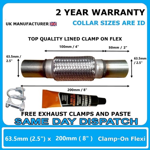 Clamp 63mm 200mm exhaust - 200mm,