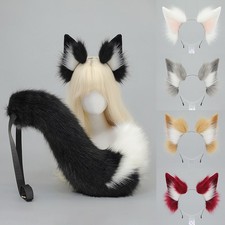 Animal Ears Fox Headband Furry Ears&tail Lolita Anime Cosplay Prop Halloween