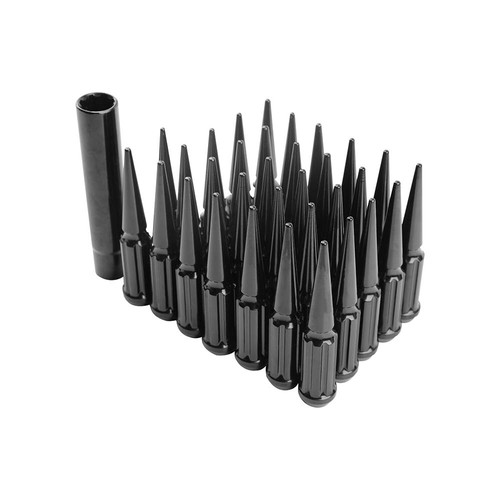 32pcs m14x1 black spike - m14x1.5, lug