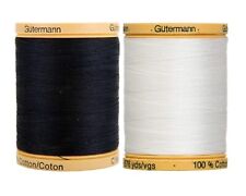 Gütermann Sewing Thread - Reel 100% Cotton Machine &Hand Quilting White/Black