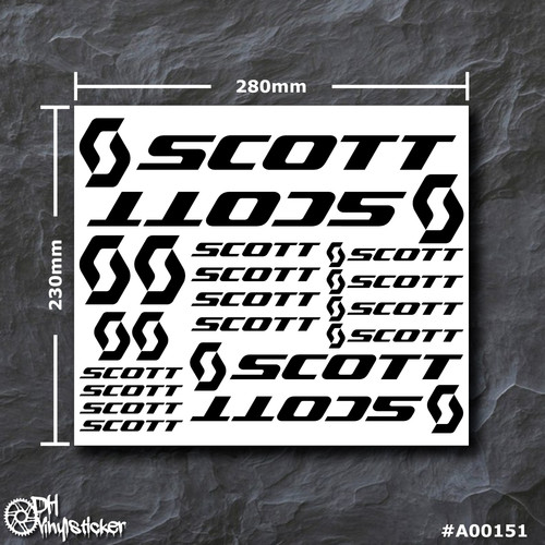 Scott sticker black decal - scott,