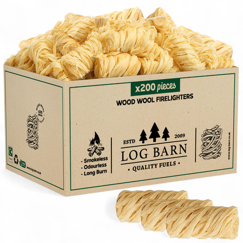Natural wood wool - wood, firelighters