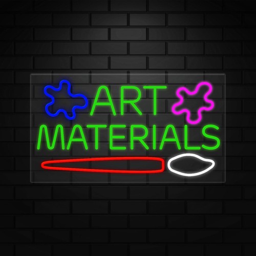 Art materials sign - art,