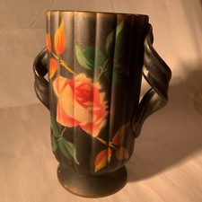 Art Deco Brentleigh Ware Handpainted Vase, Hamilton England c. 1930's