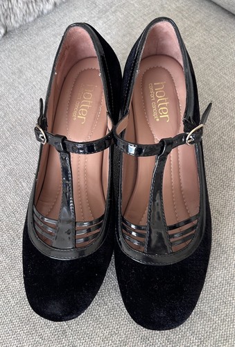 Hotter france black shoes - black,