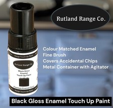 AGA / Range Cooker - Enamel Paint Touch Up Stick & Brush (BLACK GLOSS)