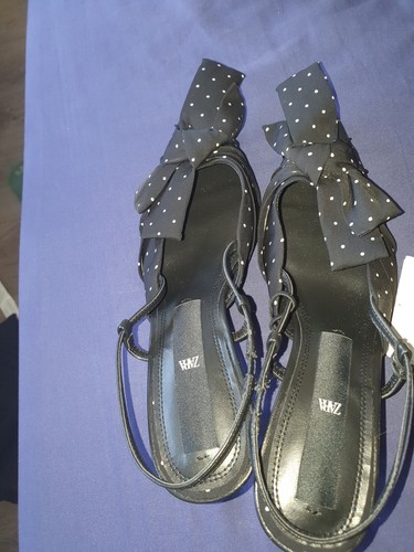 Zara low heel - polka, dot