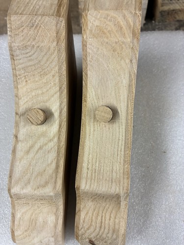 Pair handmade solid oak - of,