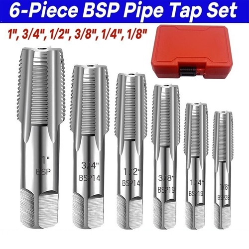 Bsp pipe thread tap set - set, 6pc