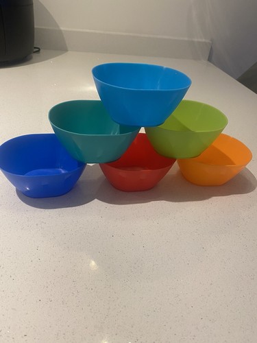 Plastic oval bowls kids - 6x,
