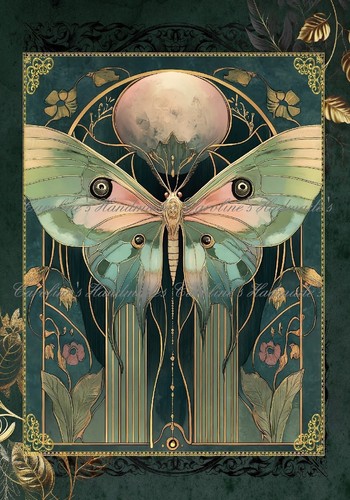 Vintage art deco - art, butterfly