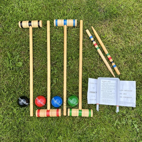 Wooden croquet set - set, player
