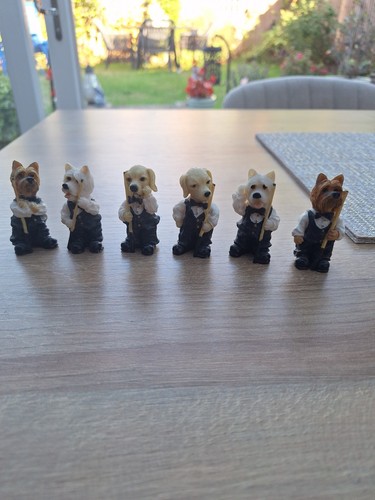 Dog figurines tuxedos and - 6, in