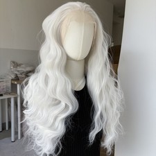 Long Wavy White Heat Resistant