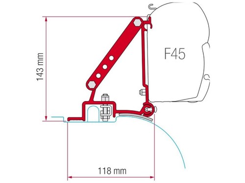 Fiamma f45 awning bracket for - f45,