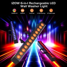 120W RGBWA+UV LED Wall Washer Light Bar Stage wash Lighting DMX DJ Lights Flood