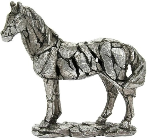 Silver colour standing horse - colour,