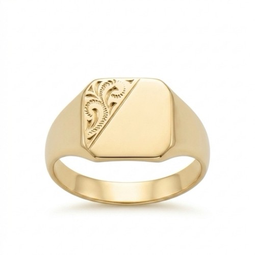 9ct yellow gold engraved - 9k,