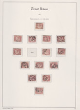 GB QV 1870 SG48/49 1/2d Rose