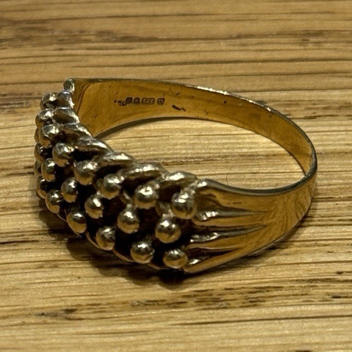 9ct gold keeper ring - gold,