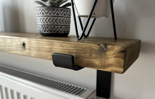 Rustic radiator shelf - shelf, solid