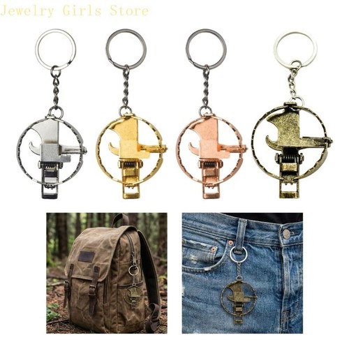 Mini gunmetal steel keychain - gunmetal,