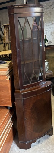 Glazed bow fronted mahogany - fronted,
