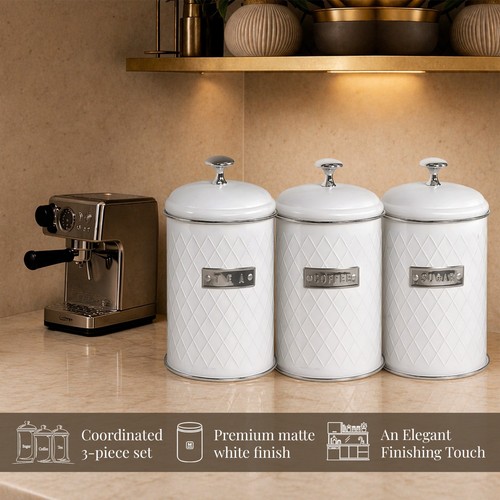 Tea coffee sugar canisters - tea,