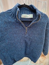 Mens wool Jumper by Aran Crafts, Size XXL, chest 50, length 24in, Blues, VVGC.